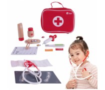 Vaikiškas medinis gydytojo rinkinys krepšyje | Classic World CW54419